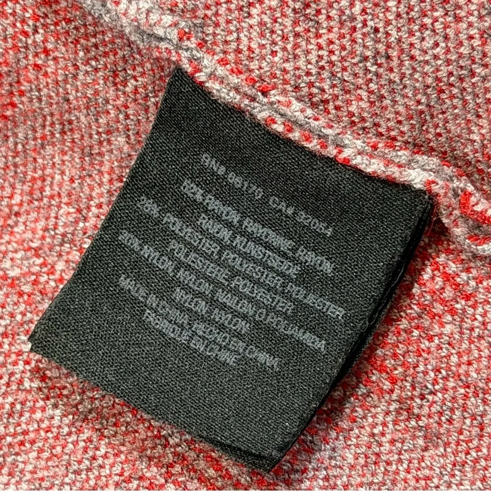 Anthropologie Moth Gray Red Plaid Collared Sweater Jacket - Picture 11 of 16
